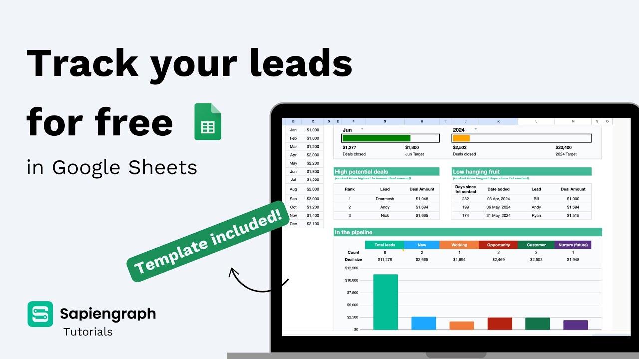 Video: Use Google Sheets to track your leads for free