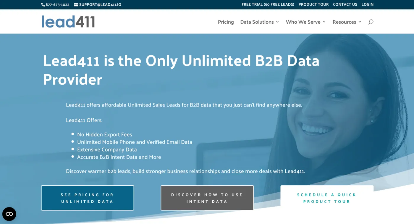 Lead411 Landing Page