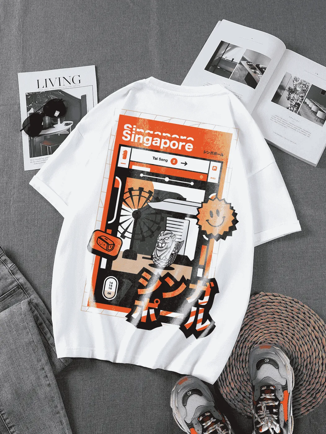 Proxycurl Singapore themed t-shirt