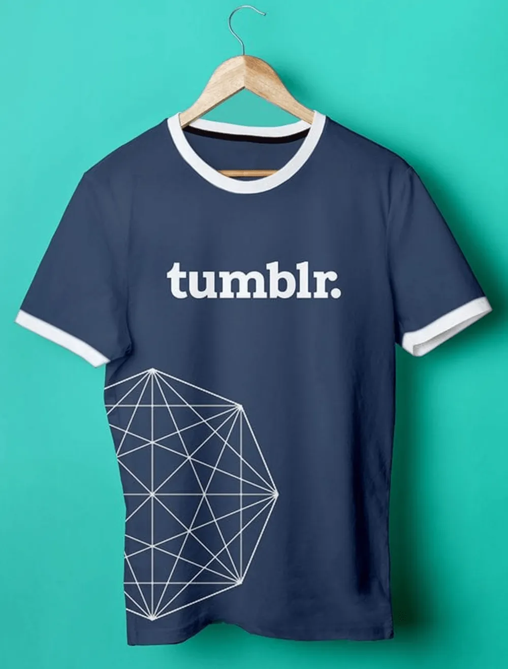 An imagined Tumblr t-shirt by Printsome in blue