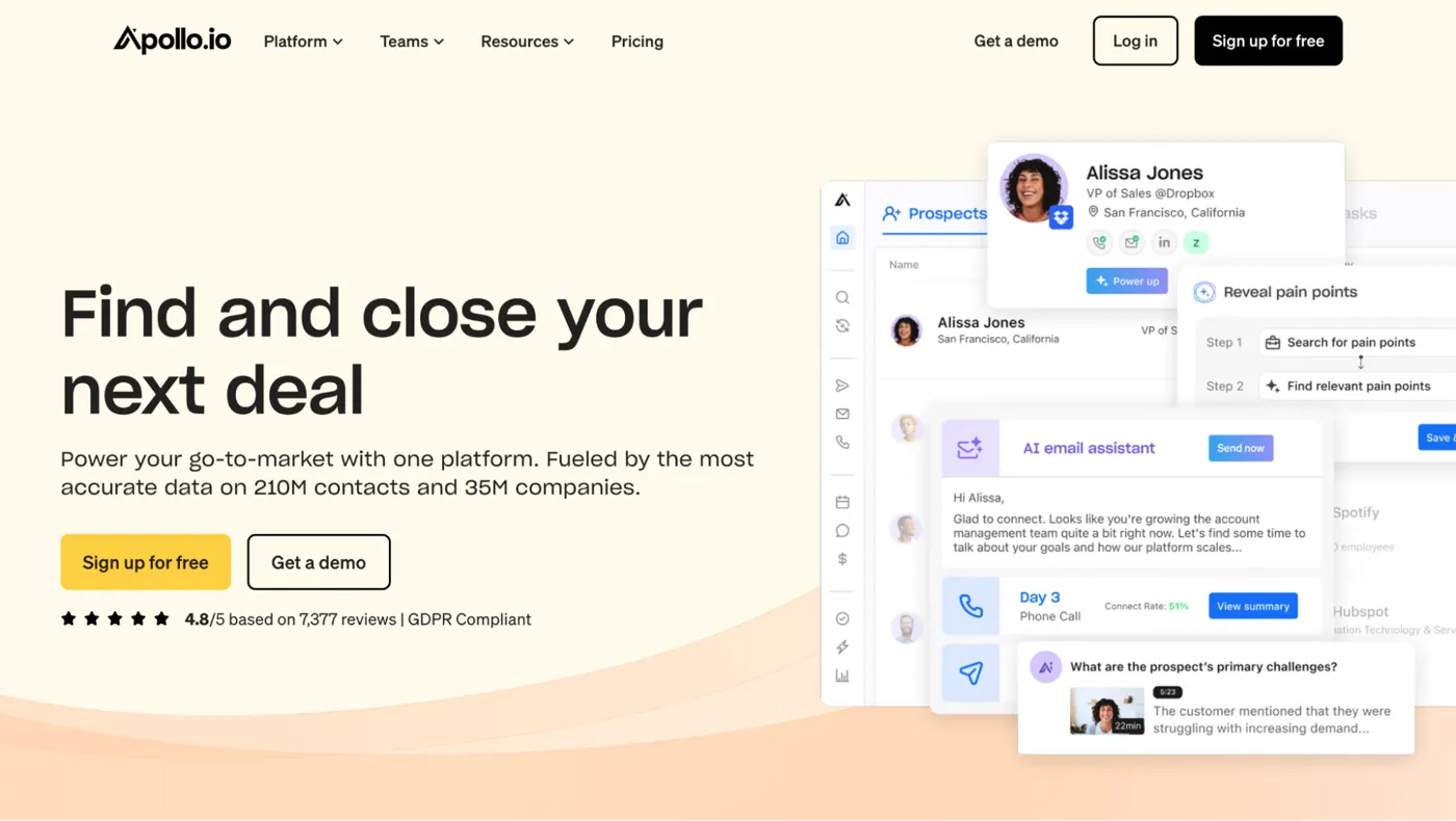 Apollo.io Landing Page
